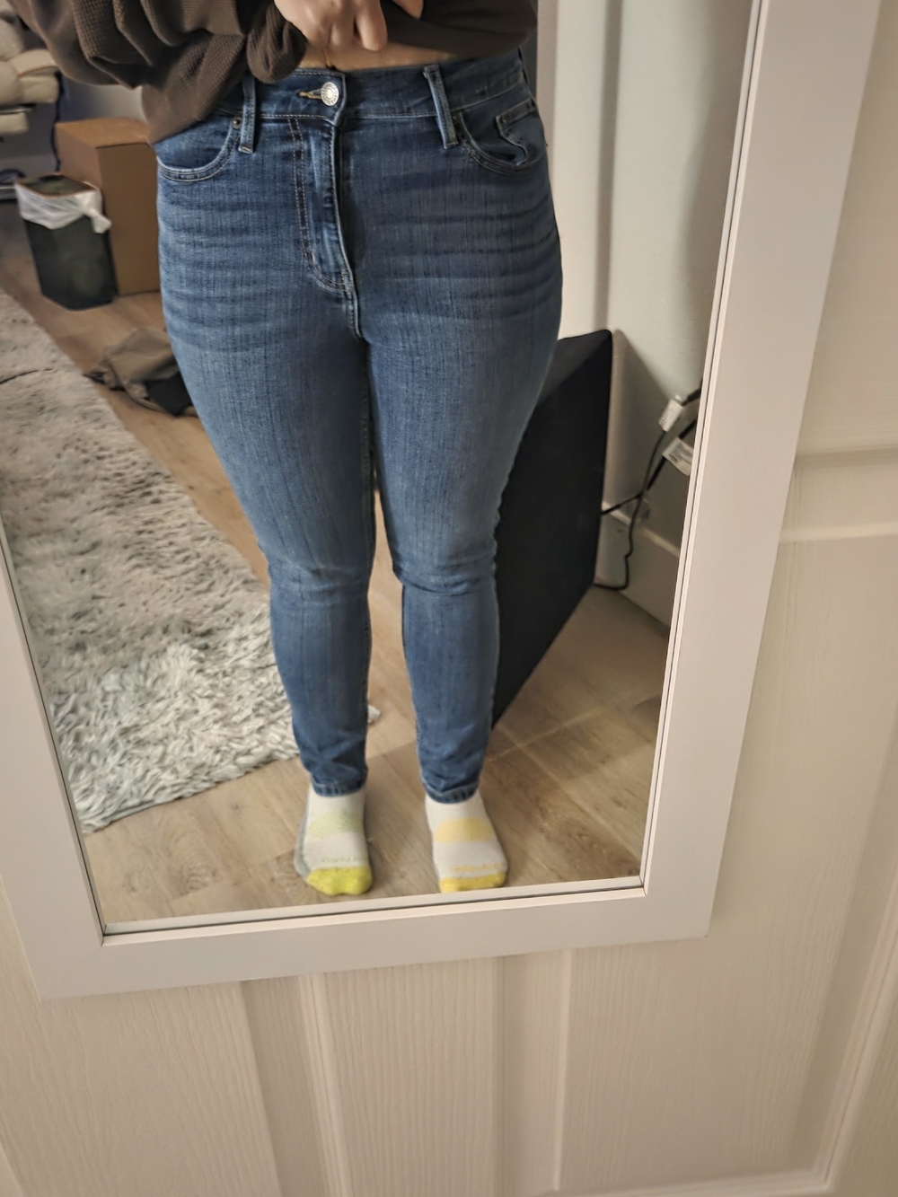 Calvin Klein Jeans Mid-Rise Skinny Jeans in Medium Blue